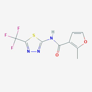 2-methyl-N-[5-(trifluoromethyl)-1,3,4-thiadiazol-2-yl]-3-furamide