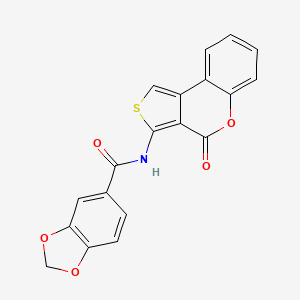 molecular formula C19H11NO5S B3594879 N-(4-oxo-4H-thieno[3,4-c]chromen-3-yl)-1,3-benzodioxole-5-carboxamide 