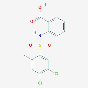 molecular formula C14H11Cl2NO4S B359489 2-{[(4,5-Dichloro-2-methylphenyl)sulfonyl]amino}benzoic acid CAS No. 886119-85-3