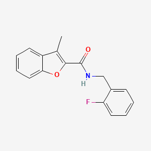 N-[(2-fluorophenyl)methyl]-3-methyl-1-benzofuran-2-carboxamide