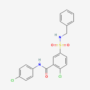 5-[(benzylamino)sulfonyl]-2-chloro-N-(4-chlorophenyl)benzamide