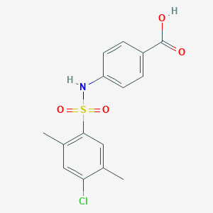 molecular formula C15H14ClNO4S B359492 4-{[(4-Chloro-2,5-dimethylphenyl)sulfonyl]amino}benzoic acid CAS No. 1007645-04-6