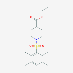 molecular formula C18H27NO4S B359494 Ethyl 1-[(2,3,5,6-tetramethylphenyl)sulfonyl]piperidine-4-carboxylate CAS No. 898137-75-2
