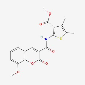 METHYL 2-(8-METHOXY-2-OXO-2H-CHROMENE-3-AMIDO)-4,5-DIMETHYLTHIOPHENE-3-CARBOXYLATE