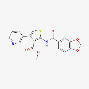 methyl 2-[(1,3-benzodioxol-5-ylcarbonyl)amino]-4-(3-pyridinyl)-3-thiophenecarboxylate