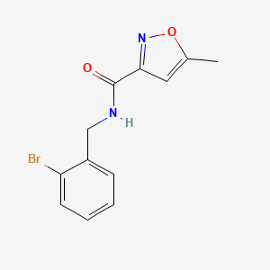 molecular formula C12H11BrN2O2 B3594967 N-(2-bromobenzyl)-5-methyl-3-isoxazolecarboxamide 