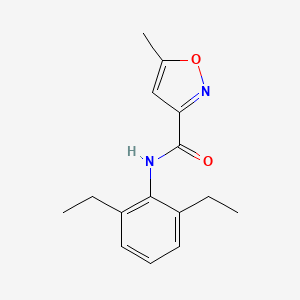 molecular formula C15H18N2O2 B3594969 N-(2,6-diethylphenyl)-5-methyl-1,2-oxazole-3-carboxamide 