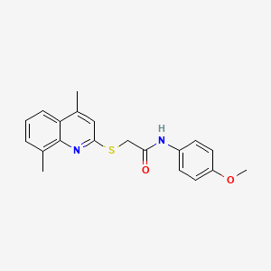 2-(4,8-dimethylquinolin-2-yl)sulfanyl-N-(4-methoxyphenyl)acetamide