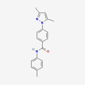 4-(3,5-dimethyl-1H-pyrazol-1-yl)-N-(4-methylphenyl)benzamide