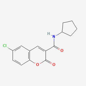 6-chloro-N-cyclopentyl-2-oxo-2H-chromene-3-carboxamide