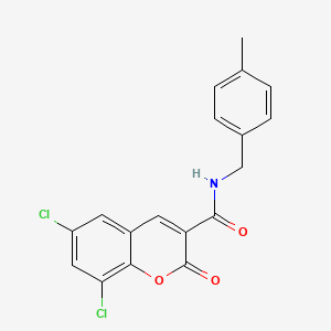 6,8-dichloro-N-(4-methylbenzyl)-2-oxo-2H-chromene-3-carboxamide