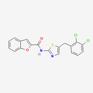 molecular formula C19H12Cl2N2O2S B3595069 N-[5-(2,3-二氯苄基)-1,3-噻唑-2-基]-1-苯并呋喃-2-羧酰胺 