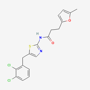 N-[5-(2,3-dichlorobenzyl)-1,3-thiazol-2-yl]-3-(5-methyl-2-furyl)propanamide