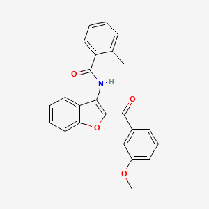 N-[2-(3-methoxybenzoyl)-1-benzofuran-3-yl]-2-methylbenzamide