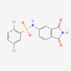 molecular formula C14H8Cl2N2O4S B3595099 2,5-dichloro-N-(1,3-dioxo-2,3-dihydro-1H-isoindol-5-yl)benzenesulfonamide 