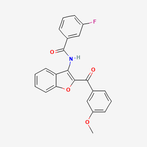 3-fluoro-N-[2-(3-methoxybenzoyl)-1-benzofuran-3-yl]benzamide