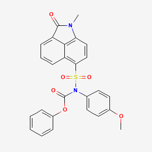 phenyl (4-methoxyphenyl)[(1-methyl-2-oxo-1,2-dihydrobenzo[cd]indol-6-yl)sulfonyl]carbamate