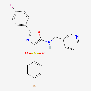 4-(4-BROMOBENZENESULFONYL)-2-(4-FLUOROPHENYL)-N-[(PYRIDIN-3-YL)METHYL]-1,3-OXAZOL-5-AMINE