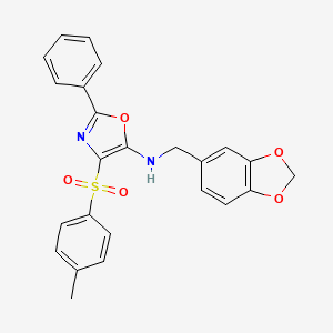 N-(1,3-benzodioxol-5-ylmethyl)-4-[(4-methylphenyl)sulfonyl]-2-phenyl-1,3-oxazol-5-amine