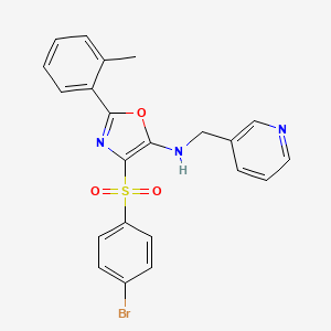 4-[(4-bromophenyl)sulfonyl]-2-(2-methylphenyl)-N-(3-pyridinylmethyl)-1,3-oxazol-5-amine