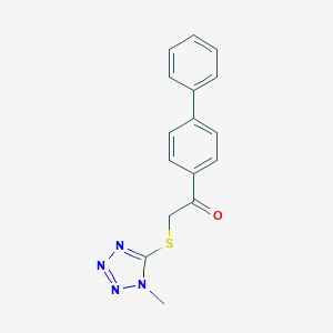 2-(1-Methyltetrazol-5-yl)sulfanyl-1-(4-phenylphenyl)ethanone