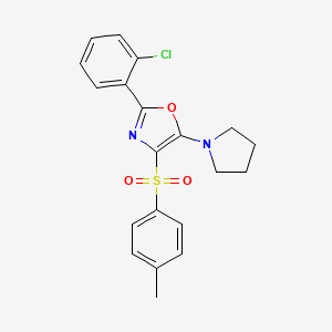 2-(2-Chlorophenyl)-4-(4-methylbenzenesulfonyl)-5-(pyrrolidin-1-yl)-1,3-oxazole