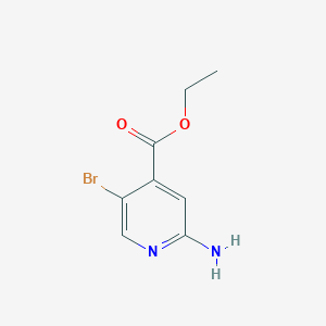 molecular formula C8H9BrN2O2 B035952 2-氨基-5-溴异烟酸乙酯 CAS No. 1214374-01-2