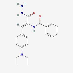 molecular formula C20H24N4O2 B3595222 N-[2-[4-(diethylamino)phenyl]-1-(hydrazinocarbonyl)vinyl]benzamide 