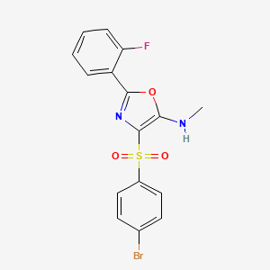 4-[(4-bromophenyl)sulfonyl]-2-(2-fluorophenyl)-N-methyl-1,3-oxazol-5-amine