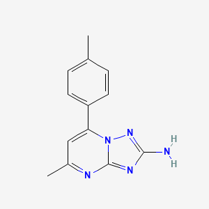 molecular formula C13H13N5 B3595228 5-methyl-7-(4-methylphenyl)[1,2,4]triazolo[1,5-a]pyrimidin-2-amine 