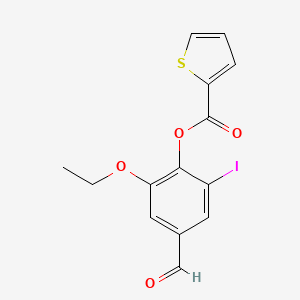 (2-Ethoxy-4-formyl-6-iodophenyl) thiophene-2-carboxylate