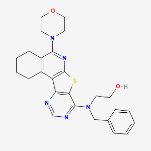 2-[benzyl-(8-morpholin-4-yl-11-thia-9,14,16-triazatetracyclo[8.7.0.02,7.012,17]heptadeca-1,7,9,12,14,16-hexaen-13-yl)amino]ethanol