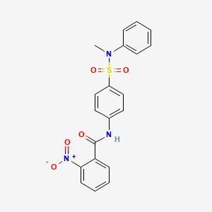 N-(4-{[methyl(phenyl)amino]sulfonyl}phenyl)-2-nitrobenzamide