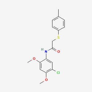 molecular formula C17H18ClNO3S B3595299 N-(5-chloro-2,4-dimethoxyphenyl)-2-[(4-methylphenyl)thio]acetamide 