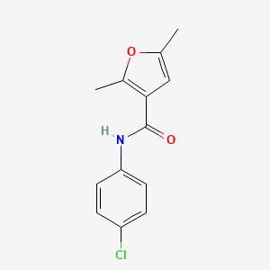 molecular formula C13H12ClNO2 B3595313 N-(4-chlorophenyl)-2,5-dimethylfuran-3-carboxamide 