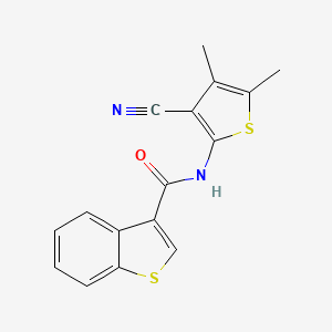 N-(3-cyano-4,5-dimethylthiophen-2-yl)-1-benzothiophene-3-carboxamide