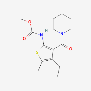 molecular formula C15H22N2O3S B3595339 methyl [4-ethyl-5-methyl-3-(1-piperidinylcarbonyl)-2-thienyl]carbamate 