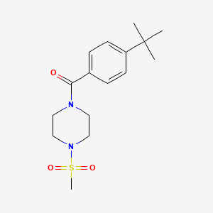 molecular formula C16H24N2O3S B3595358 [4-(TERT-BUTYL)PHENYL][4-(METHYLSULFONYL)PIPERAZINO]METHANONE 