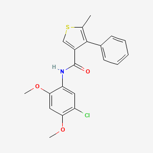 molecular formula C20H18ClNO3S B3595448 N-(5-chloro-2,4-dimethoxyphenyl)-5-methyl-4-phenyl-3-thiophenecarboxamide 