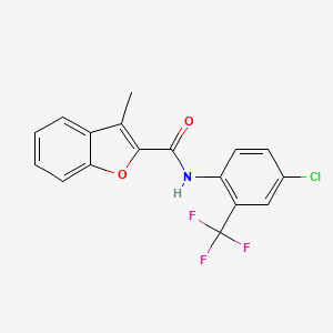 N-[4-chloro-2-(trifluoromethyl)phenyl]-3-methyl-1-benzofuran-2-carboxamide