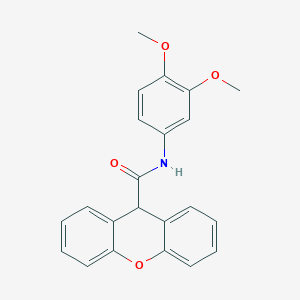 molecular formula C22H19NO4 B3595483 N-(3,4-dimethoxyphenyl)-9H-xanthene-9-carboxamide 