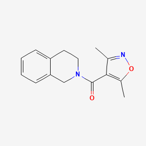 molecular formula C15H16N2O2 B3595487 3,4-DIHYDRO-2(1H)-ISOQUINOLINYL(3,5-DIMETHYL-4-ISOXAZOLYL)METHANONE 