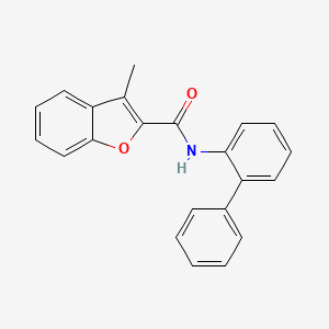 molecular formula C22H17NO2 B3595491 N-BIPHENYL-2-YL-3-METHYL-1-BENZOFURAN-2-CARBOXAMIDE 