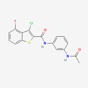 3-CHLORO-N-(3-ACETAMIDOPHENYL)-4-FLUORO-1-BENZOTHIOPHENE-2-CARBOXAMIDE