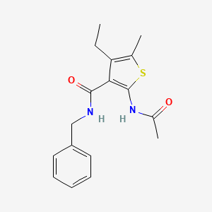 N-BENZYL-2-ACETAMIDO-4-ETHYL-5-METHYLTHIOPHENE-3-CARBOXAMIDE