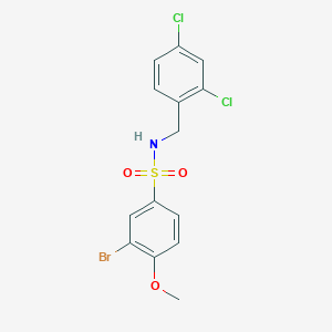 3-bromo-N-(2,4-dichlorobenzyl)-4-methoxybenzenesulfonamide