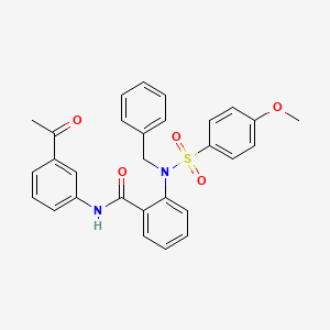 molecular formula C29H26N2O5S B3595550 N-(3-acetylphenyl)-2-{benzyl[(4-methoxyphenyl)sulfonyl]amino}benzamide 