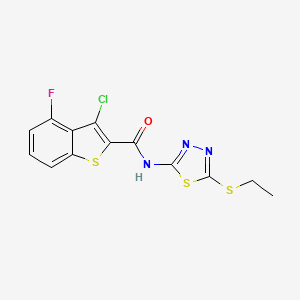 3-chloro-N-[5-(ethylsulfanyl)-1,3,4-thiadiazol-2-yl]-4-fluoro-1-benzothiophene-2-carboxamide