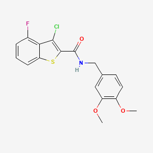 3-chloro-N-[(3,4-dimethoxyphenyl)methyl]-4-fluoro-1-benzothiophene-2-carboxamide