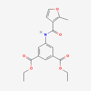 molecular formula C18H19NO6 B3595570 DIETHYL 5-{[(2-METHYL-3-FURYL)CARBONYL]AMINO}ISOPHTHALATE 